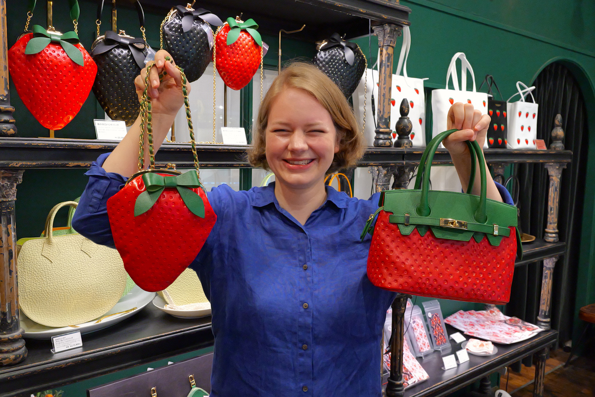 strawberry ribbon  Kawaii bags, Cute bags, Bags